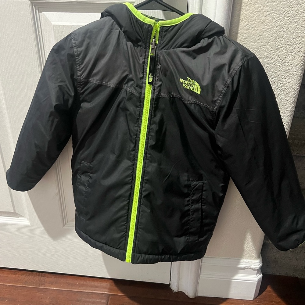 The North Face Kids Black Jacket with Neon Accents
